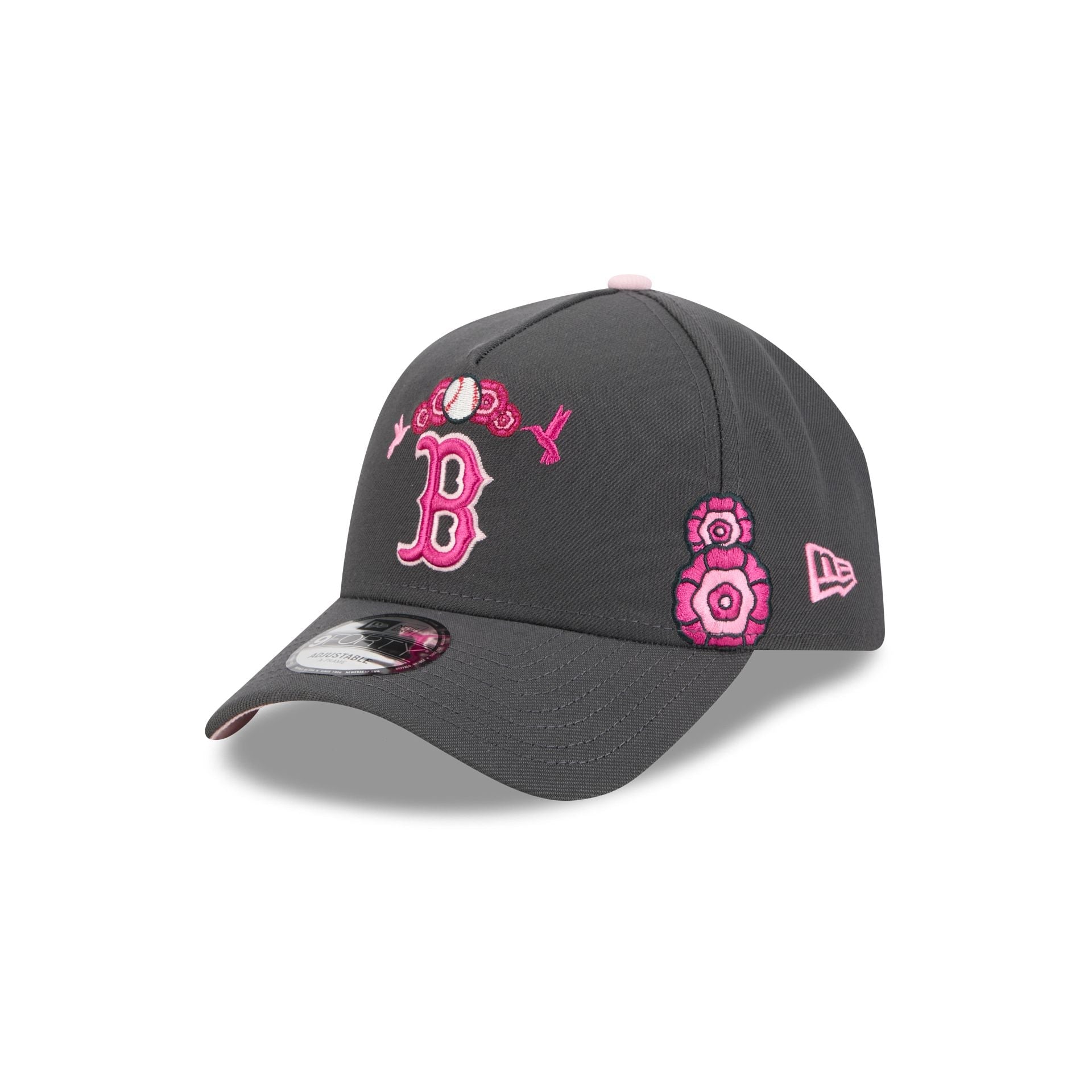 Boston Red Sox Day of the Dead Graphite 9FORTY A-Frame Snapback Hat