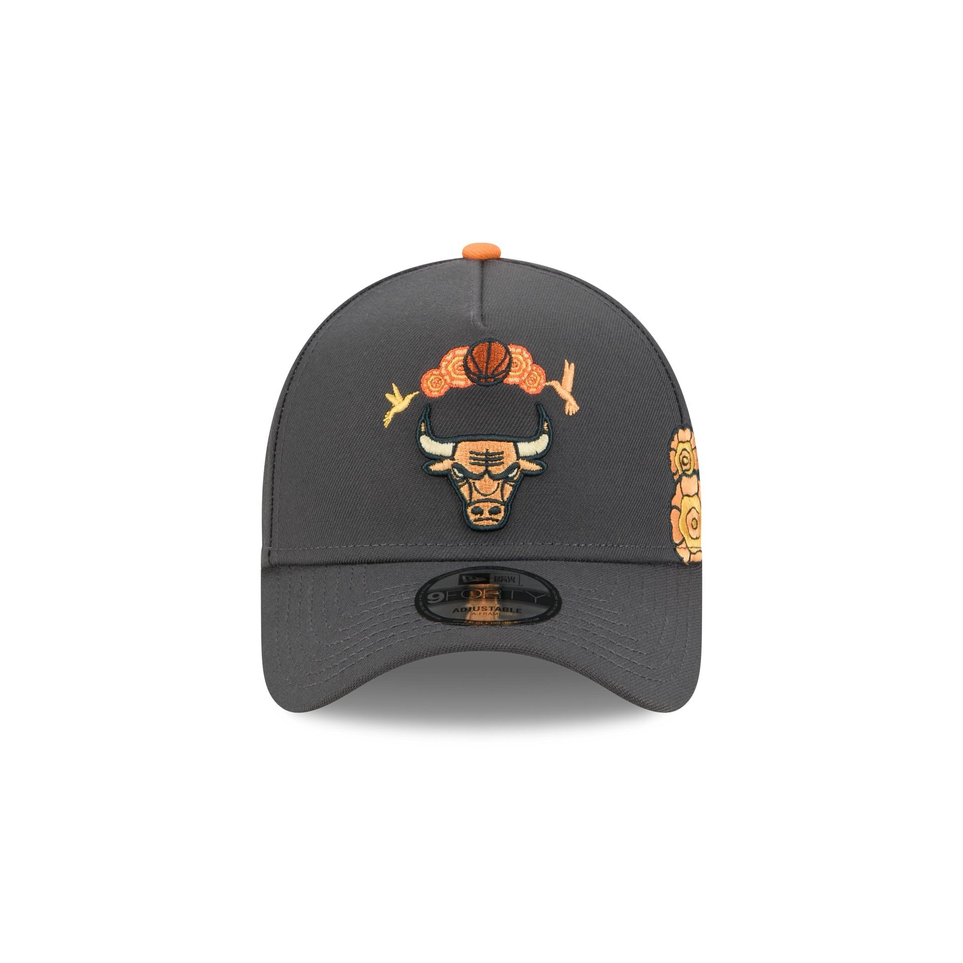 Chicago Bulls Day of the Dead Graphite 9FORTY A-Frame Snapback Hat