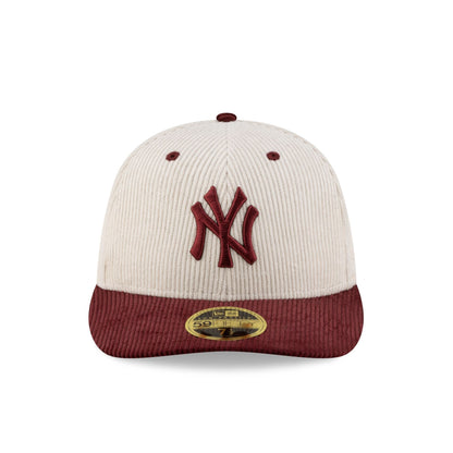 New York Yankees Cord Cream Low Profile 59FIFTY Fitted Hat