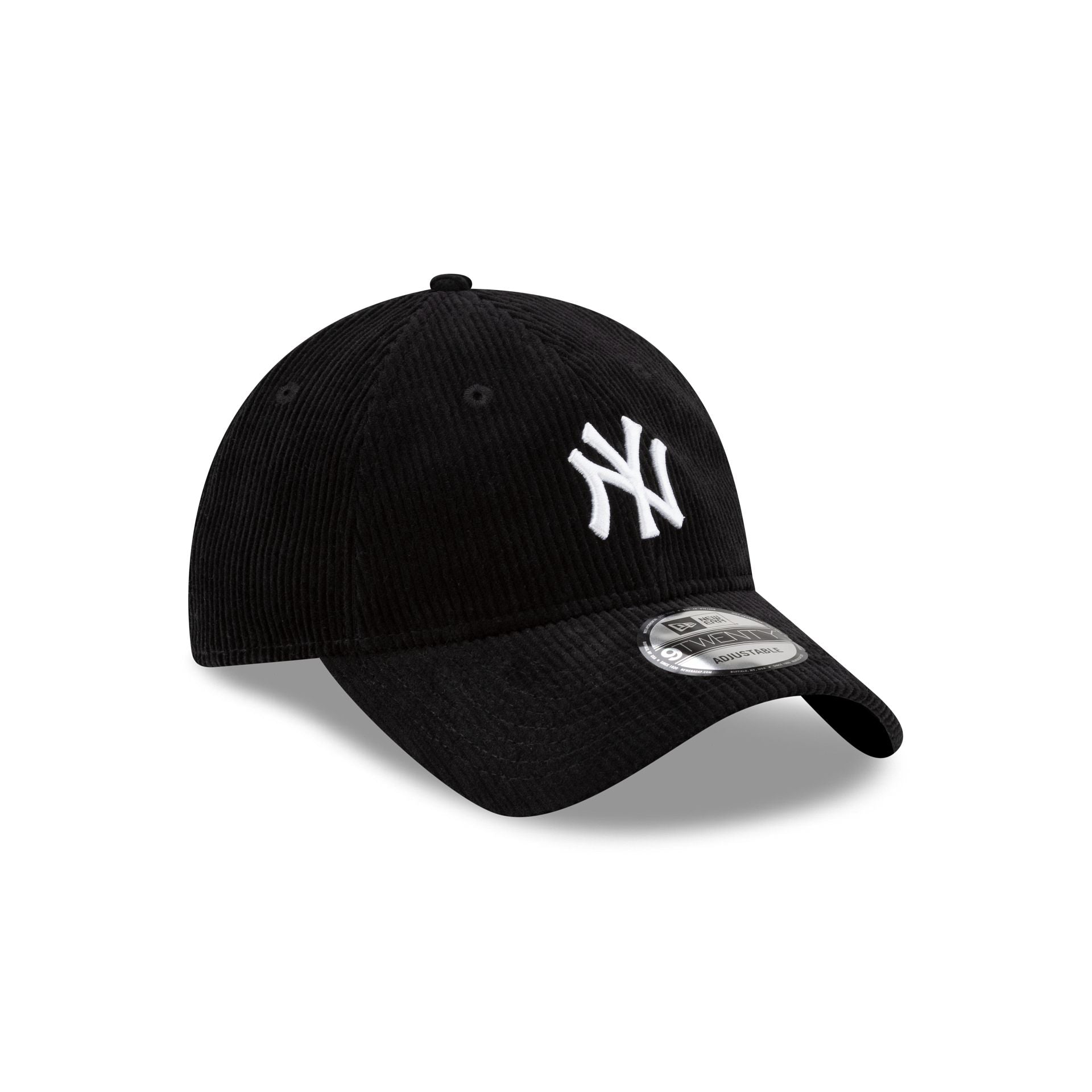 New York Yankees Cord Black 9TWENTY Adjustable Hat