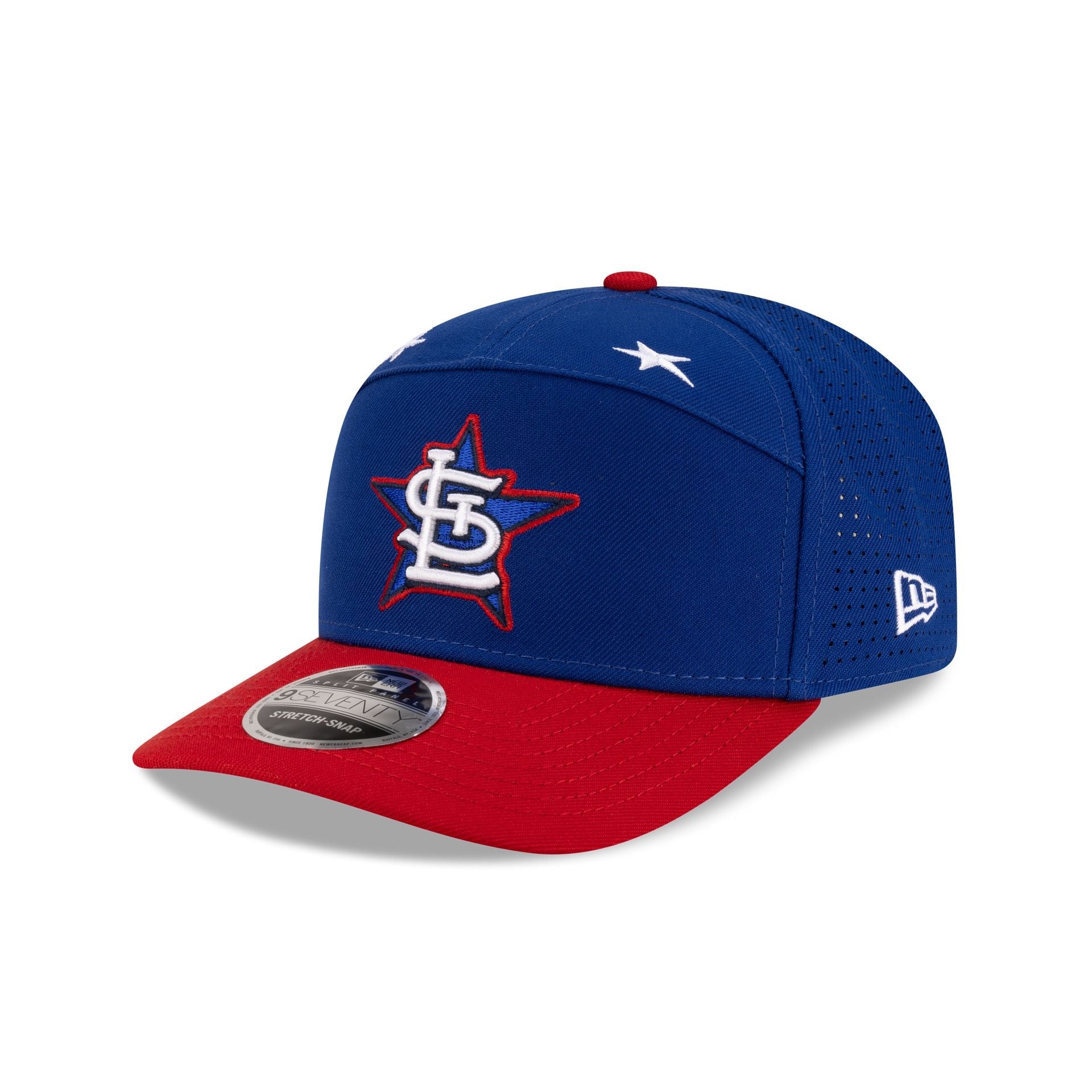 St. Louis Cardinals 2025 All-Star Game Workout Split Panel 9SEVENTY Stretch-Snap Hat