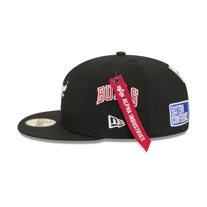 Alpha Industries x Chicago Bulls Black 59FIFTY Fitted Hat