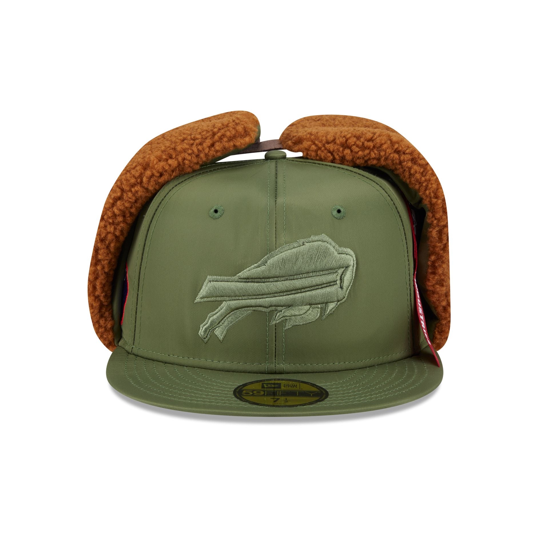 Alpha Industries x Buffalo Bills Olive Green Dog Ear 59FIFTY Fitted Hat