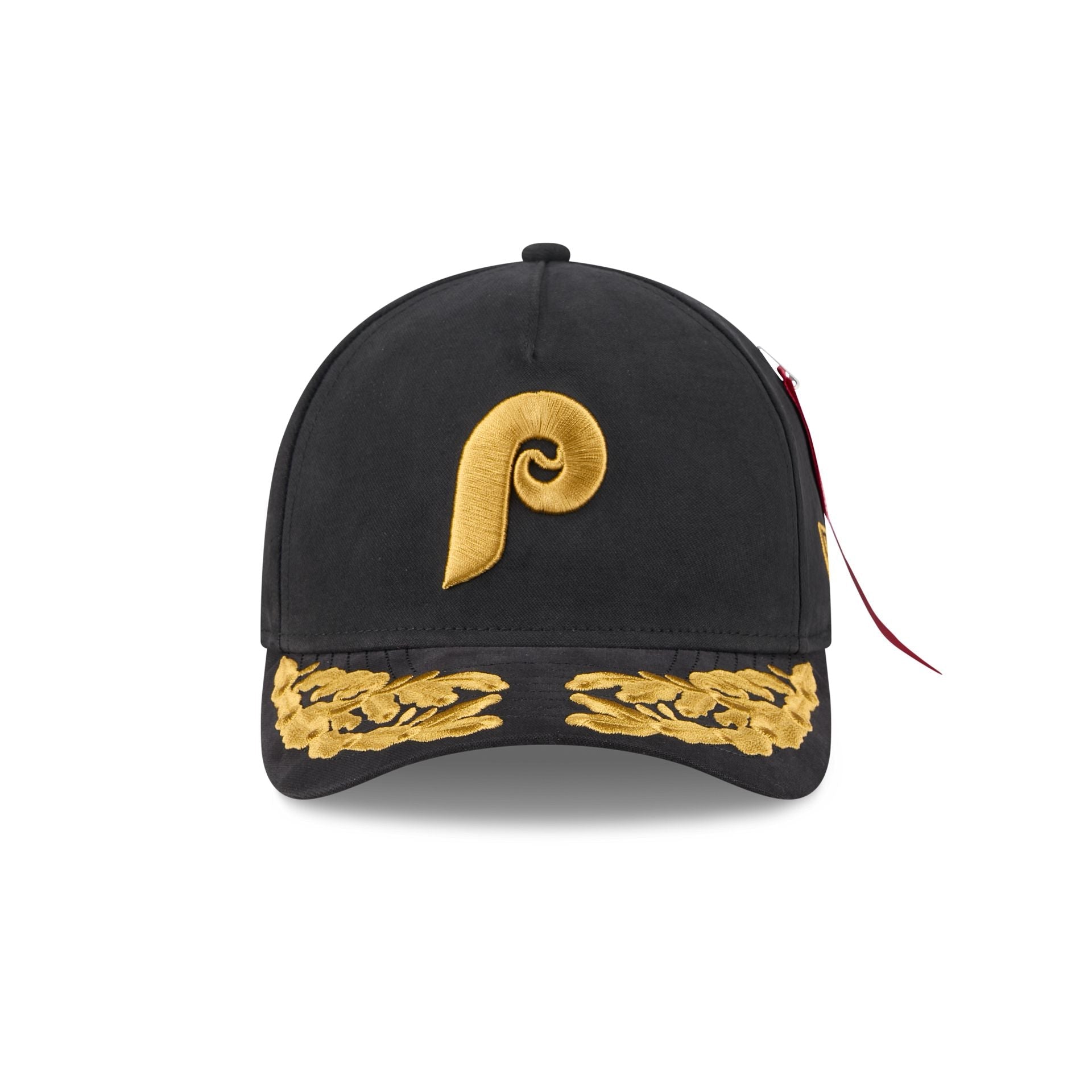 Alpha Industries x Philadelphia Phillies Black 9FORTY M-Crown A-Frame Snapback Hat