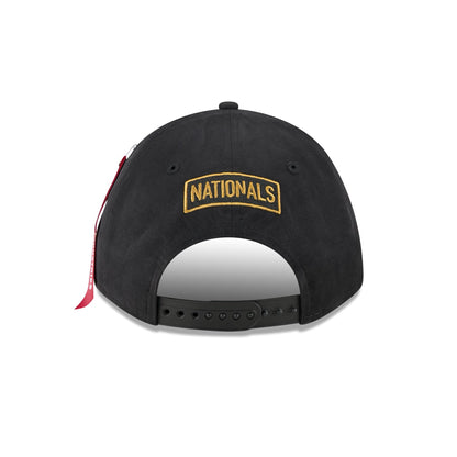 Alpha Industries x Washington Nationals Black 9FORTY M-Crown A-Frame Snapback Hat