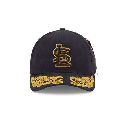 Alpha Industries x St. Louis Cardinals Black 9FORTY M-Crown A-Frame Snapback Hat