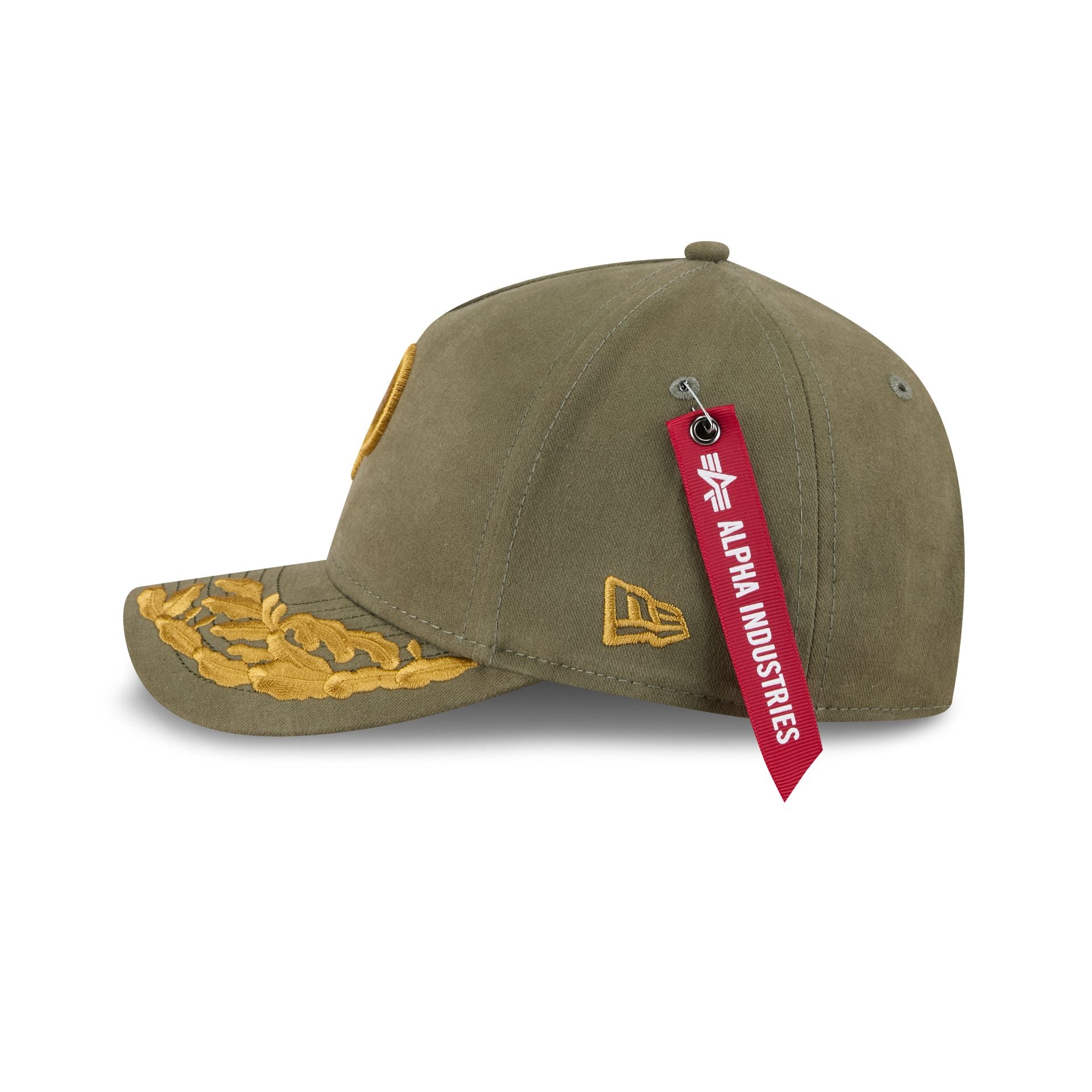 Alpha Industries x Philadelphia Phillies Olive Green 9FORTY M-Crown A-Frame Snapback Hat