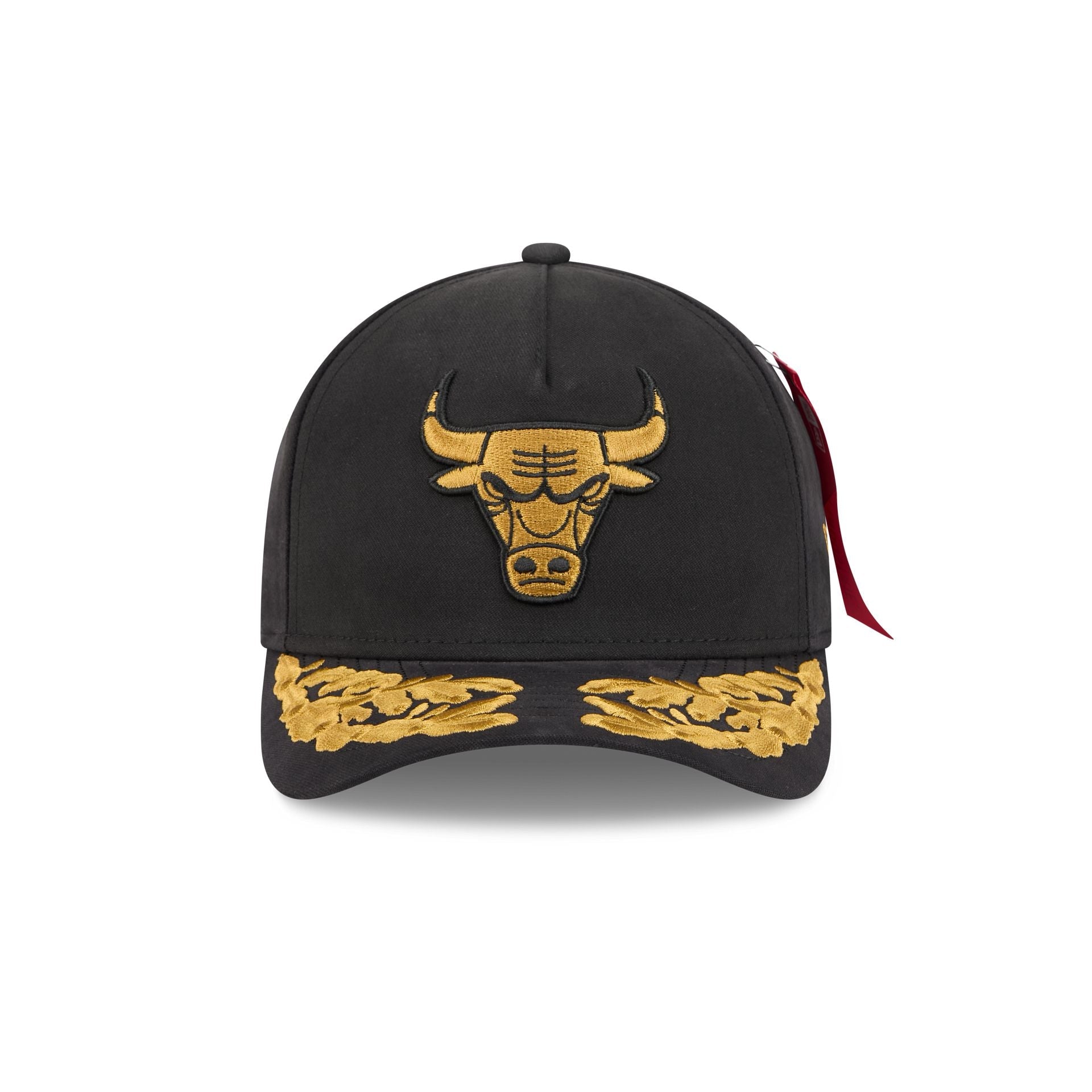 Alpha Industries x Chicago Bulls Black 9FORTY M-Crown A-Frame Snapback Hat