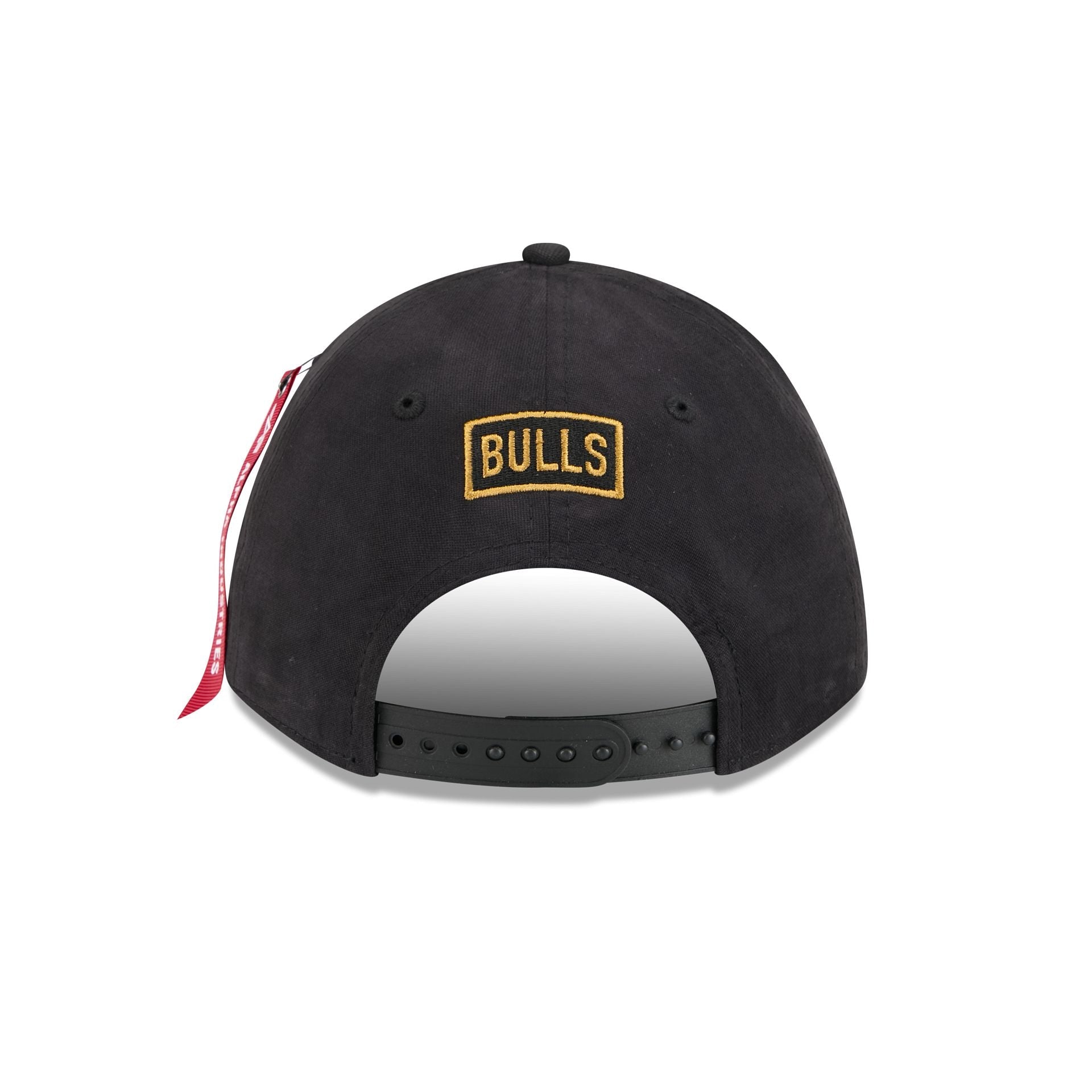 Alpha Industries x Chicago Bulls Black 9FORTY M-Crown A-Frame Snapback Hat