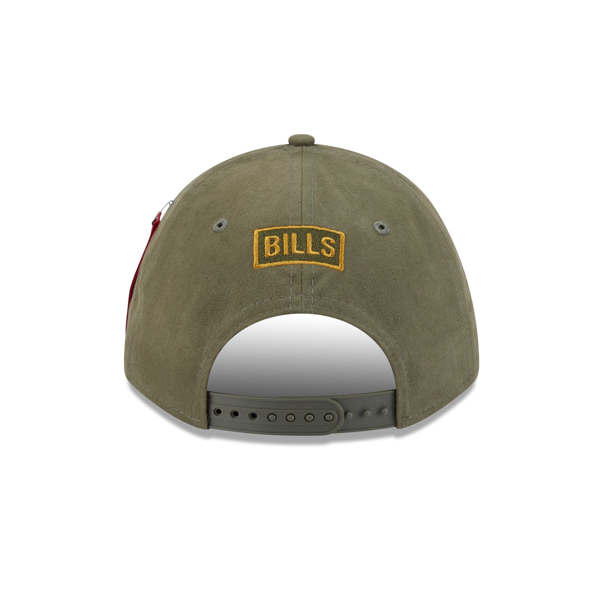 Alpha Industries x Buffalo Bills Olive Green 9FORTY M-Crown A-Frame Snapback Hat