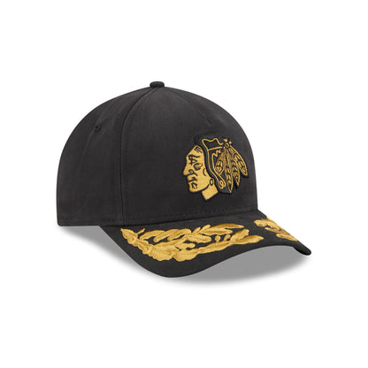 Alpha Industries x Chicago Blackhawks Black 9FORTY M-Crown A-Frame Snapback Hat