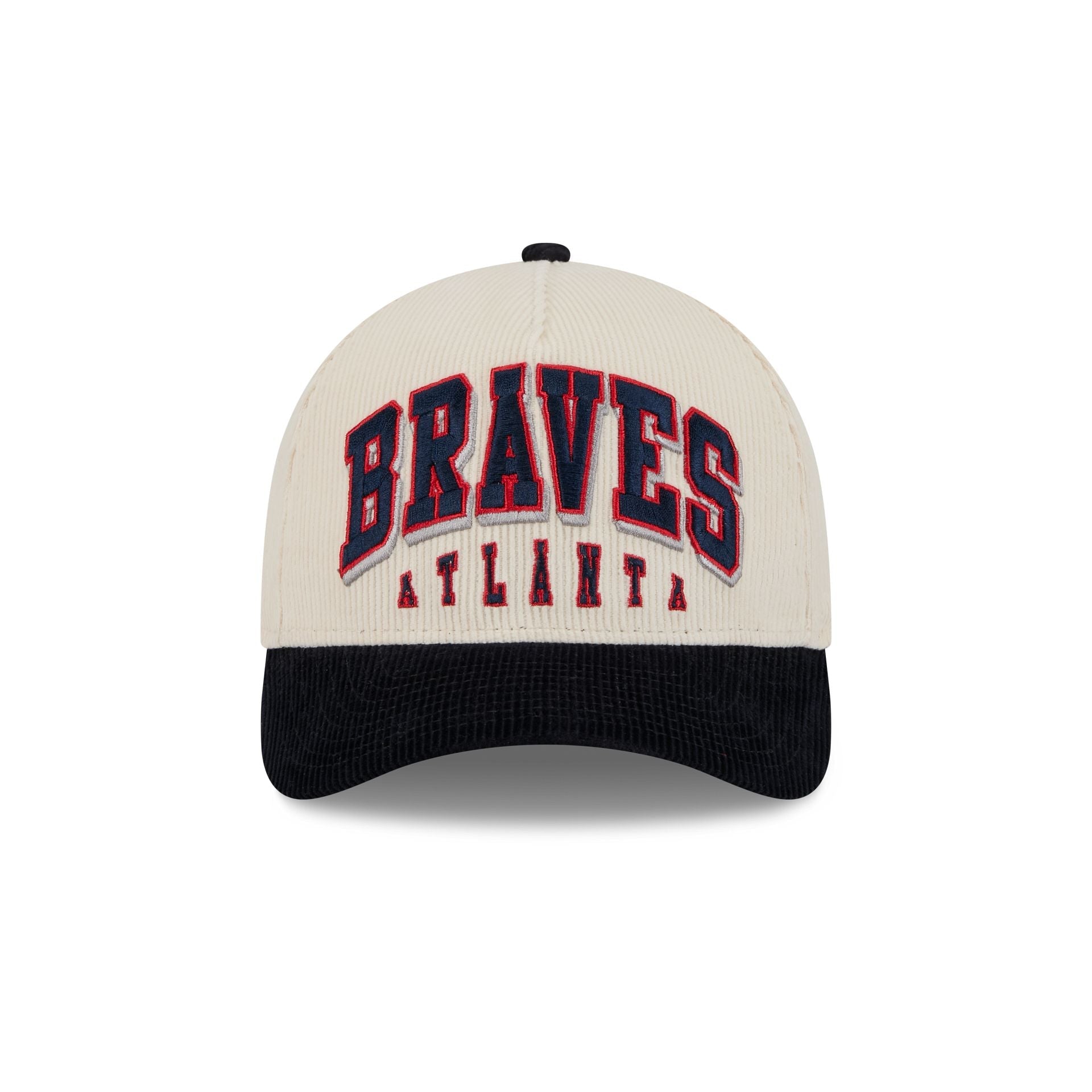 Atlanta Braves Stacked Corduroy 9FORTY M-Crown A-Frame Snapback Hat