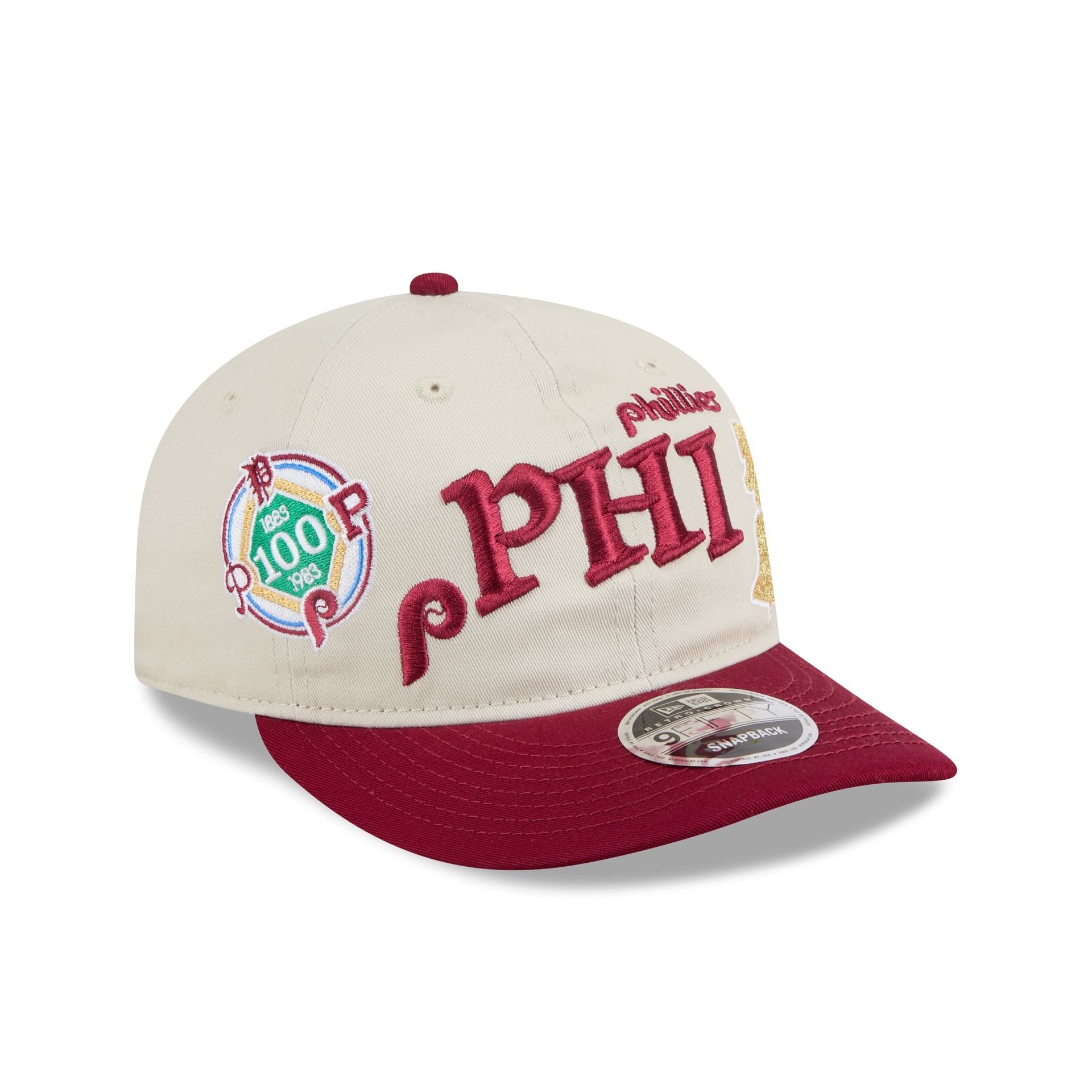 Philadelphia Phillies Scattered Patches Retro Crown 9FIFTY Snapback Hat