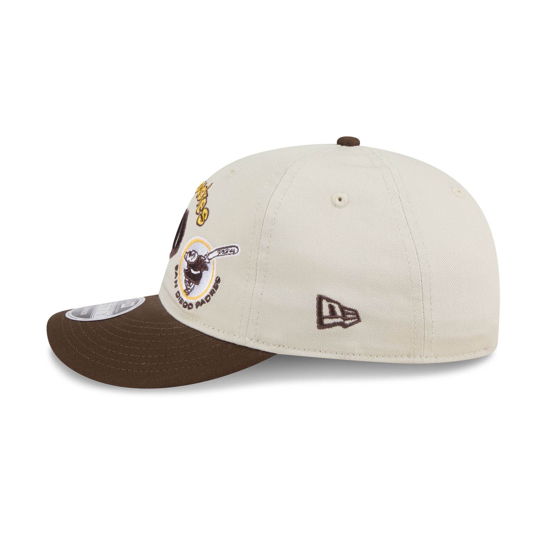 San Diego Padres Scattered Patches Retro Crown 9FIFTY Snapback Hat