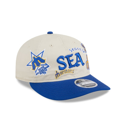 Seattle Mariners Scattered Patches Retro Crown 9FIFTY Snapback Hat