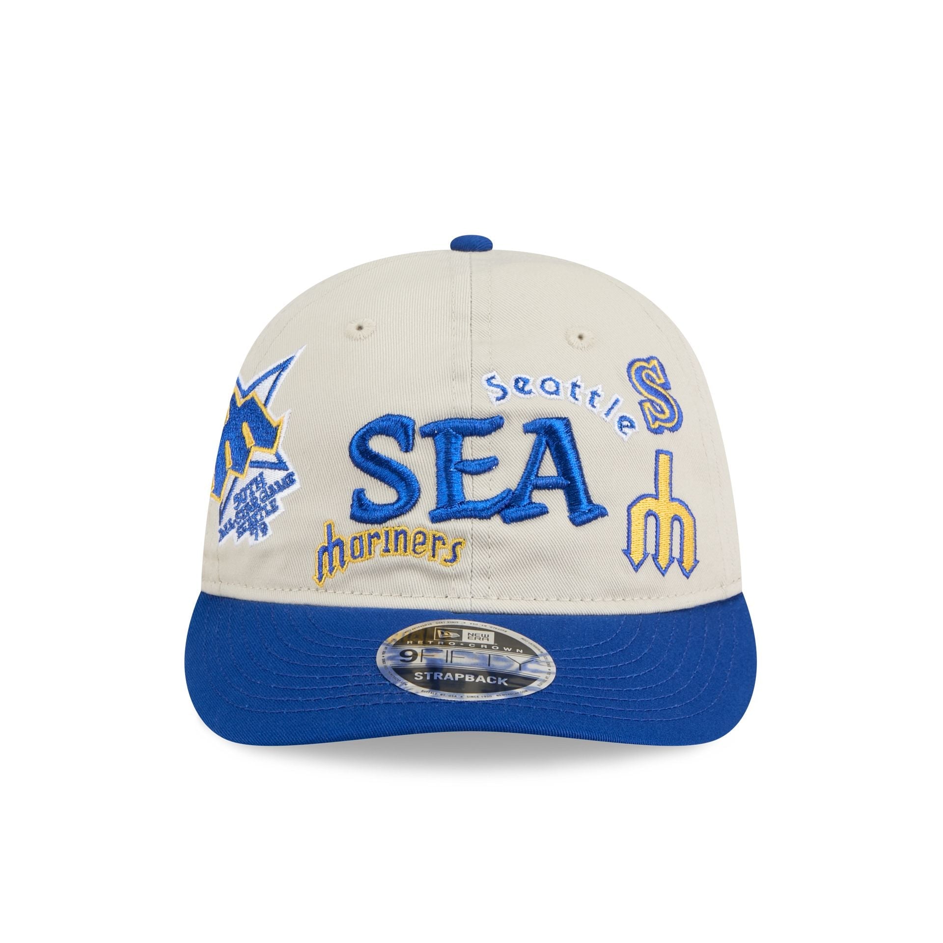 Seattle Mariners Scattered Patches Retro Crown 9FIFTY Snapback Hat