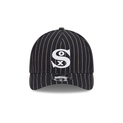 Chicago White Sox Dotted Pinstripe 9FORTY M-Crown A-Frame Adjustable Hat