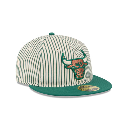 Just Caps Seersucker Chicago Bulls Retro Crown 59FIFTY Fitted Hat
