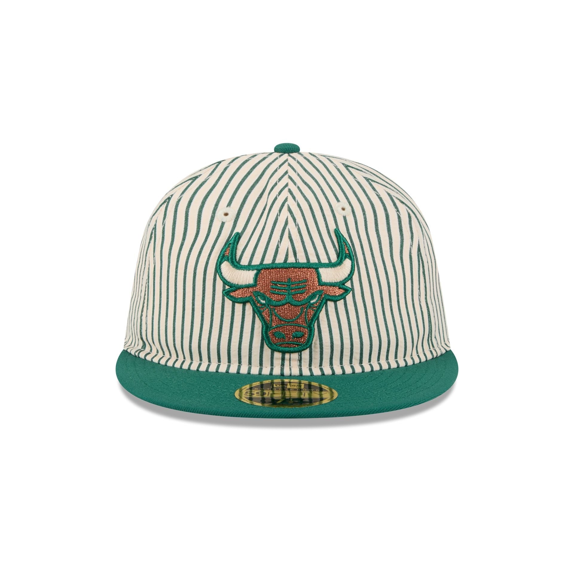 Just Caps Seersucker Chicago Bulls Retro Crown 59FIFTY Fitted Hat