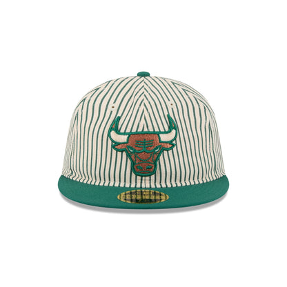 Just Caps Seersucker Chicago Bulls Retro Crown 59FIFTY Fitted Hat