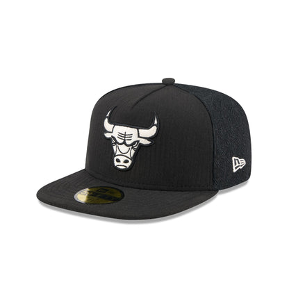 Chicago Bulls Black Mesh 59FIFTY A-Frame Fitted Hat
