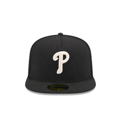 Philadelphia Phillies Black Mesh 59FIFTY A-Frame Fitted Hat