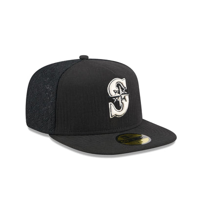 Seattle Mariners Black Mesh 59FIFTY A-Frame Fitted Hat