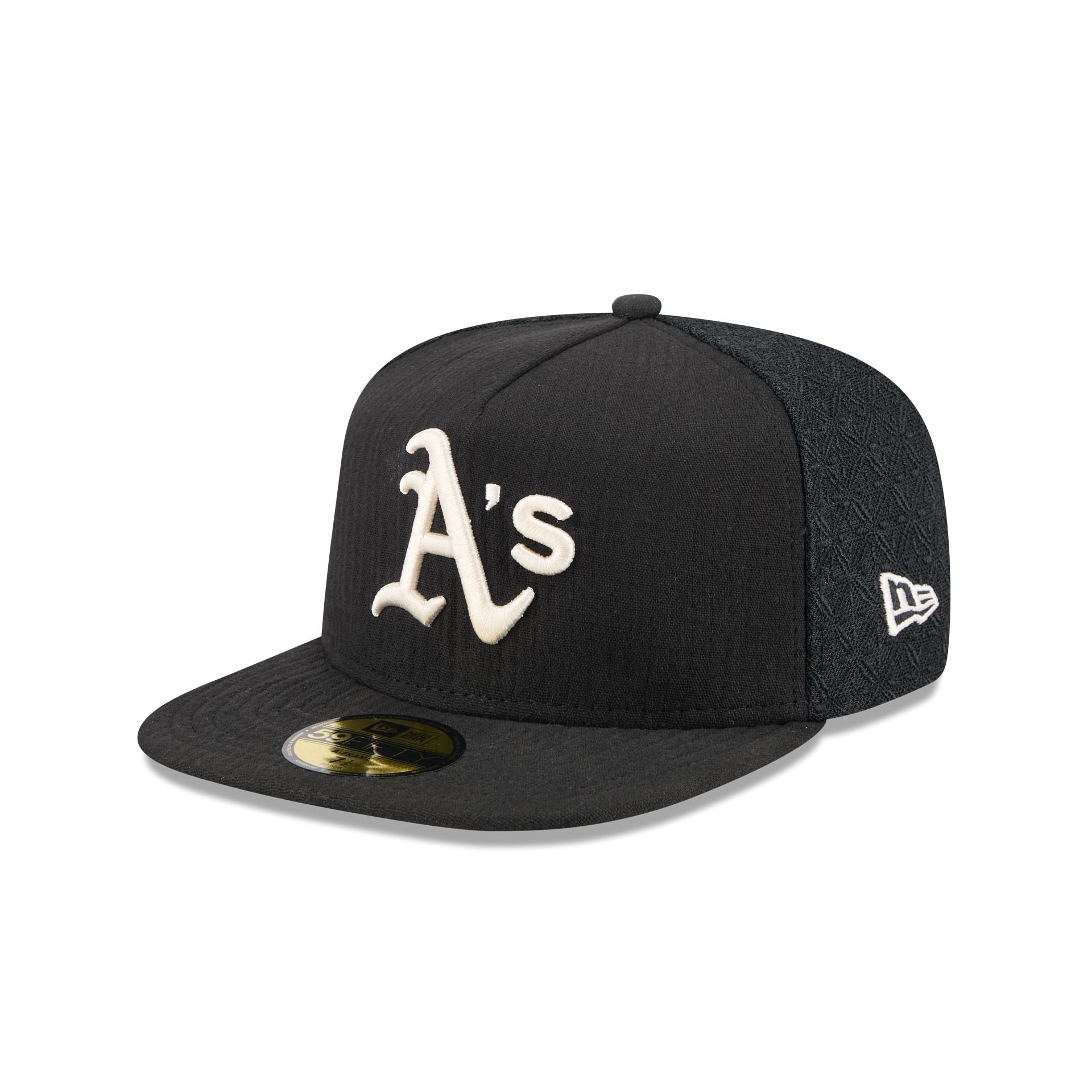 Athletics Black Mesh 59FIFTY A-Frame Fitted Hat