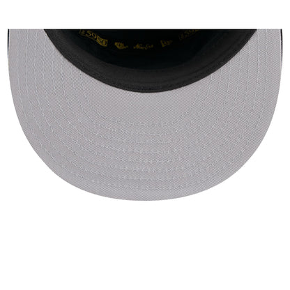 Pittsburgh Pirates Black Poly Rope Split Panel 59FIFTY Fitted Hat