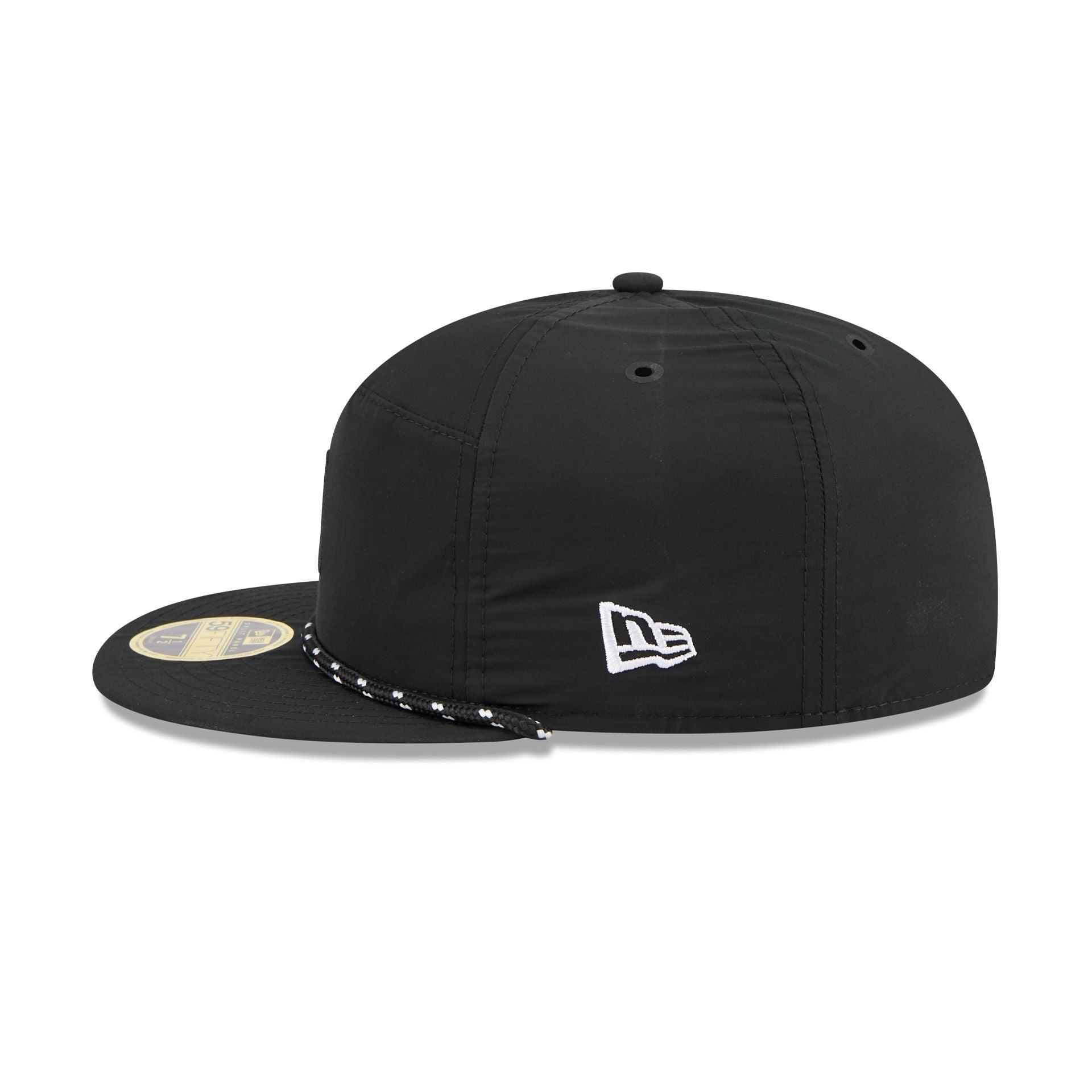 Seattle Mariners Black Poly Rope Split Panel 59FIFTY Fitted Hat