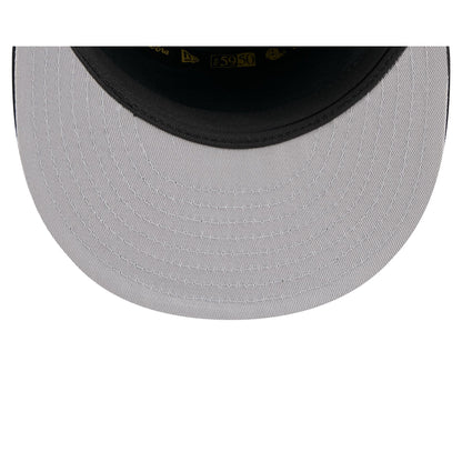 Seattle Mariners Black Poly Rope Split Panel 59FIFTY Fitted Hat