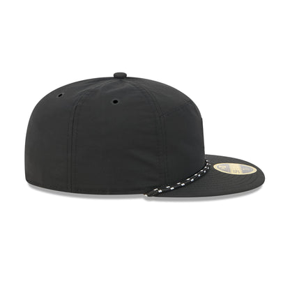 San Francisco Giants Black Poly Rope Split Panel 59FIFTY Fitted Hat