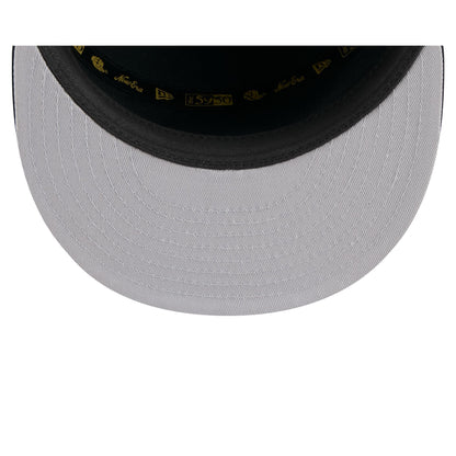 Chicago White Sox Black Poly Rope Split Panel 59FIFTY Fitted Hat