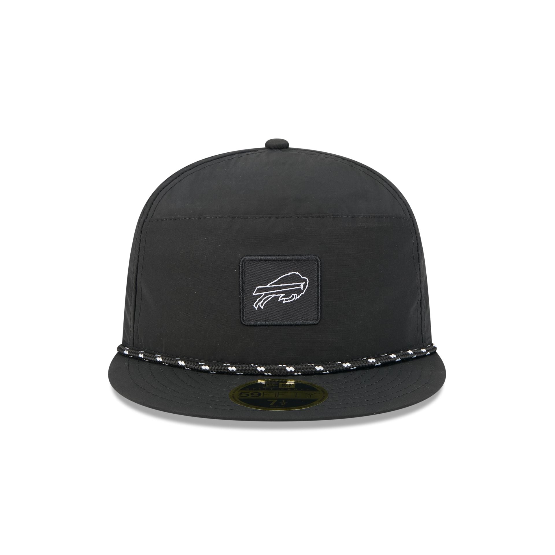 Buffalo Bills Black Poly Rope Split Panel 59FIFTY Fitted Hat