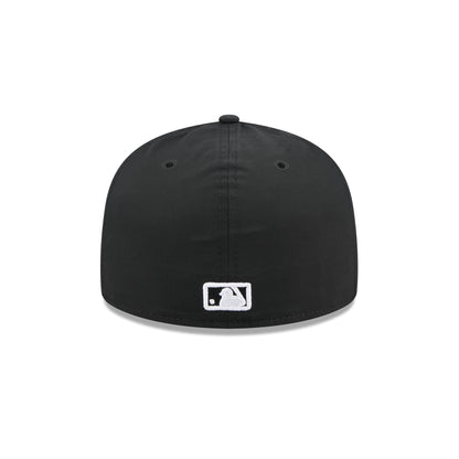 New York Yankees Black Poly Rope Split Panel 59FIFTY Fitted Hat