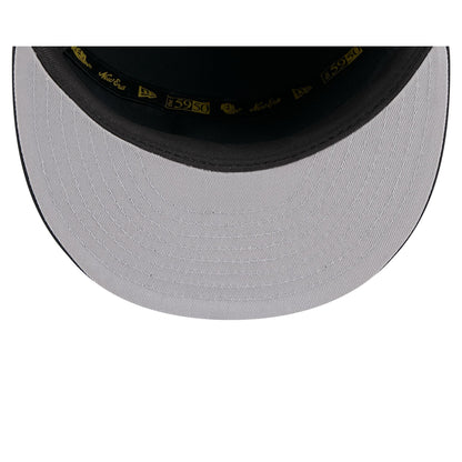 New York Yankees Black Poly Rope Split Panel 59FIFTY Fitted Hat