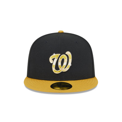 Washington Nationals Metallic Gold Logo 59FIFTY Fitted Hat