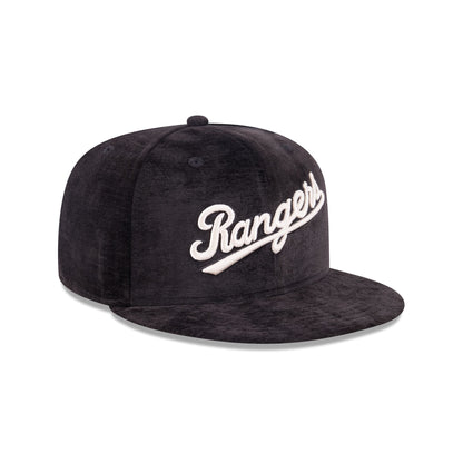 Texas Rangers Black Velvet 59FIFTY Fitted Hat