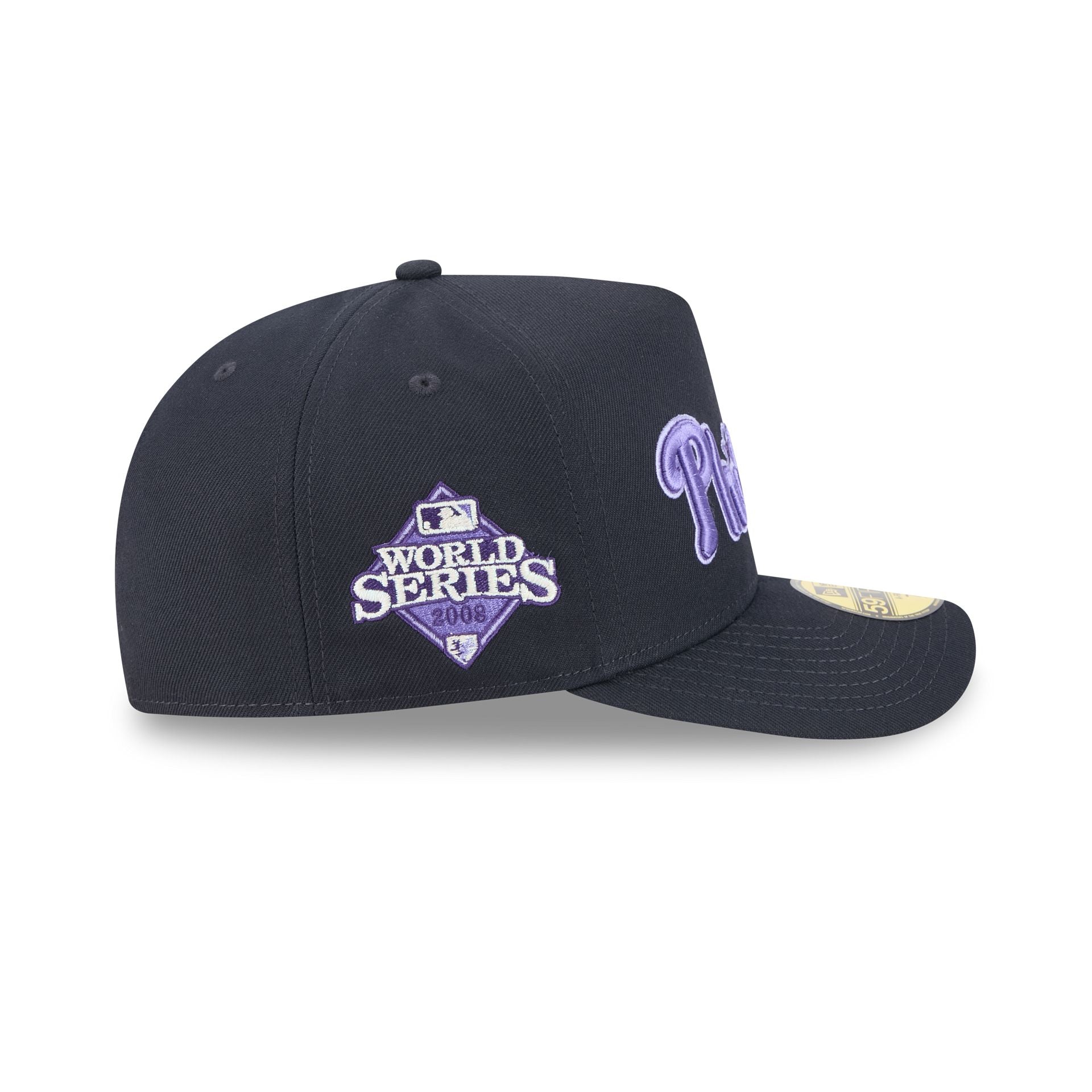 Philadelphia Phillies Navy Lavender 59FIFTY A-Frame Fitted Hat