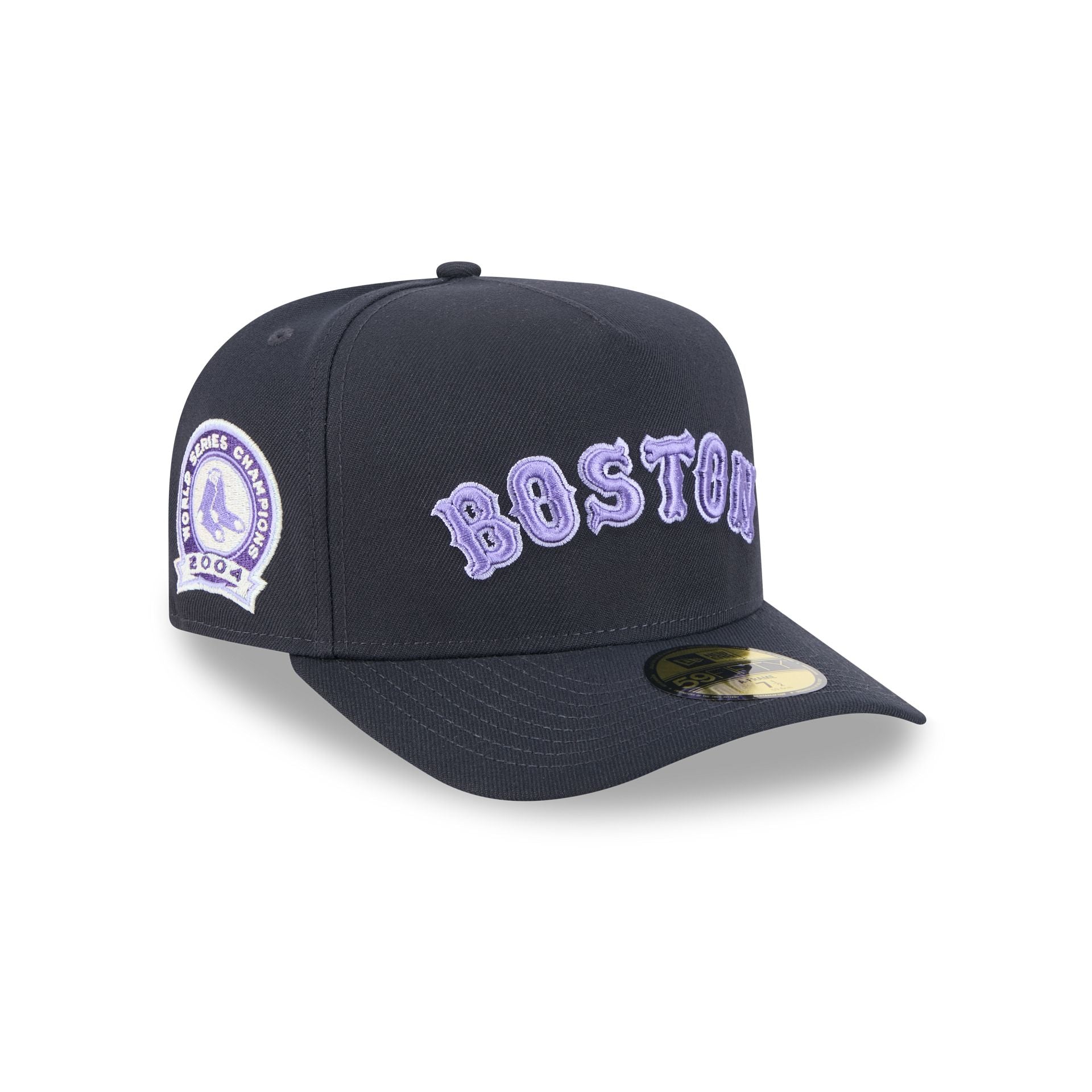 Boston Red Sox Navy Lavender 59FIFTY A-Frame Fitted Hat