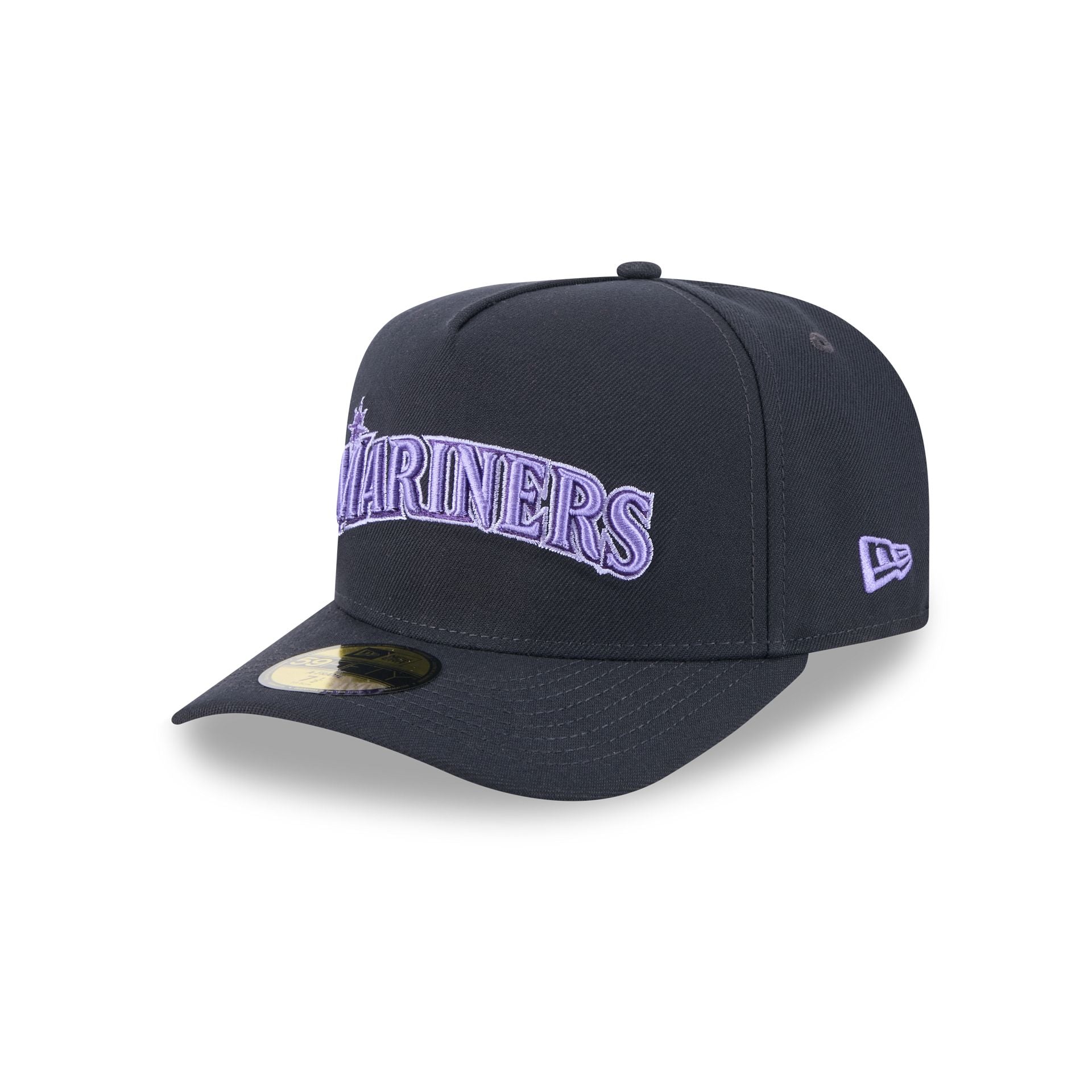 Seattle Mariners Navy Lavender 59FIFTY A-Frame Fitted Hat