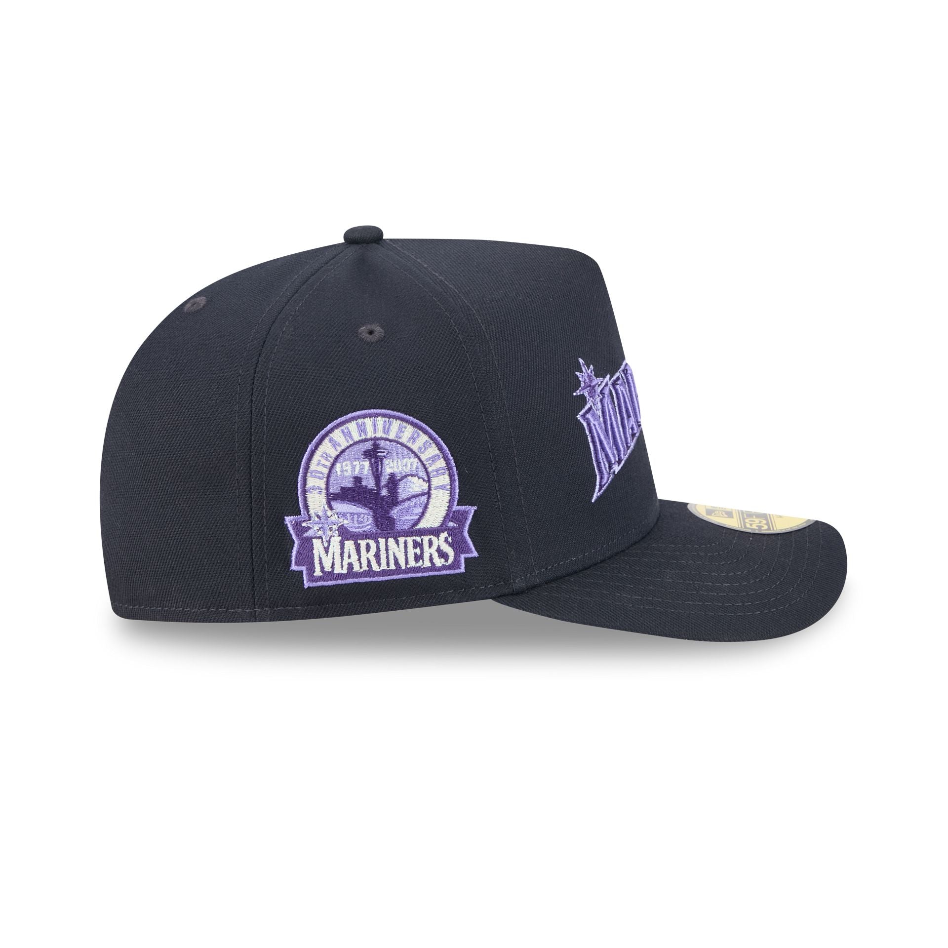Seattle Mariners Navy Lavender 59FIFTY A-Frame Fitted Hat