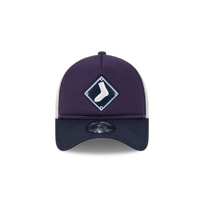 Chicago White Sox Navy Purple 9FORTY A-Frame Trucker Hat