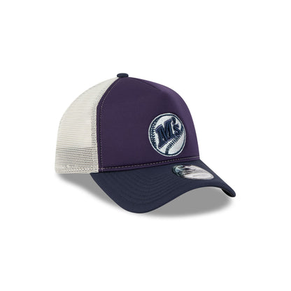 Seattle Mariners Navy Purple 9FORTY A-Frame Trucker Hat