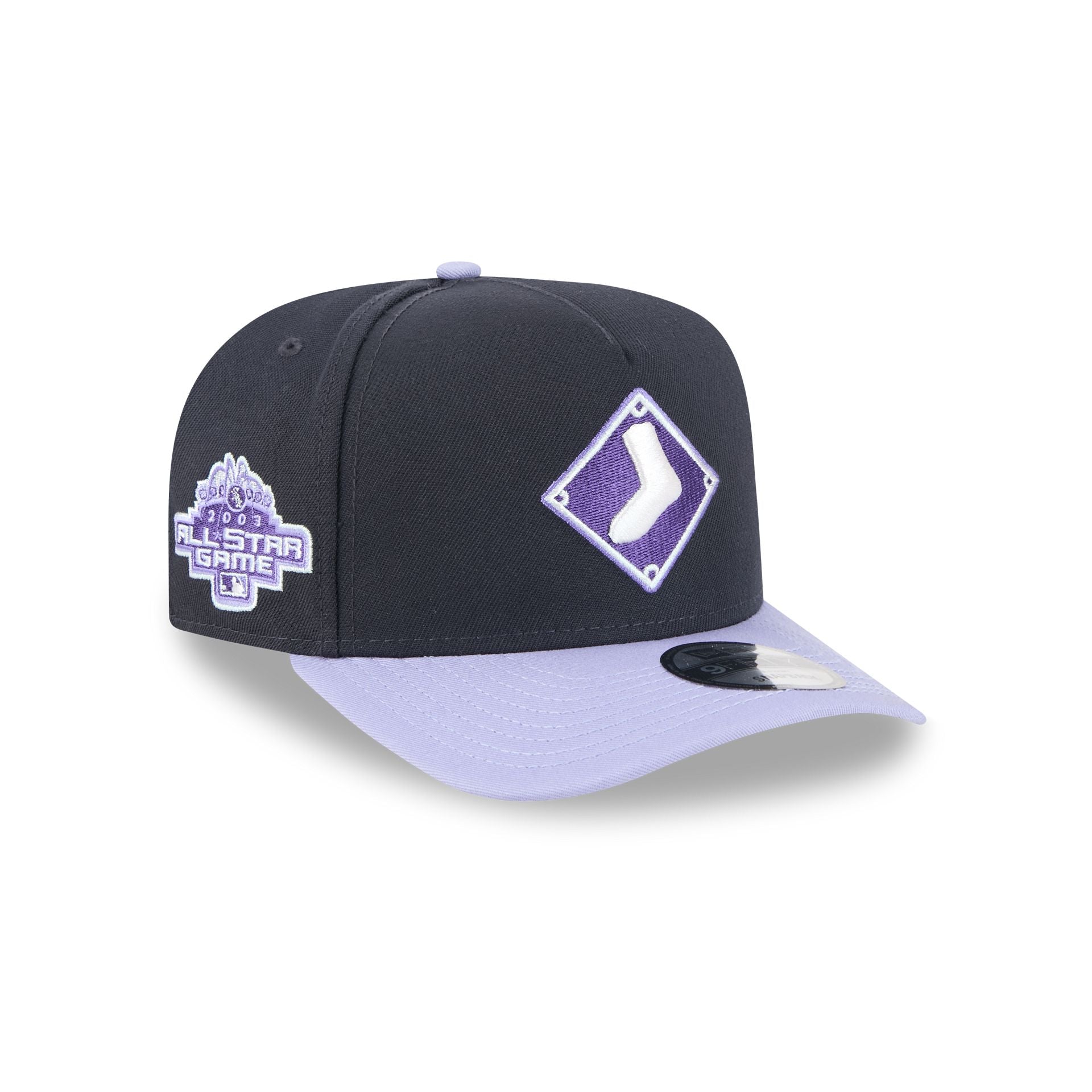 Chicago White Sox Navy Lavender 9FIFTY A-Frame Snapback Hat