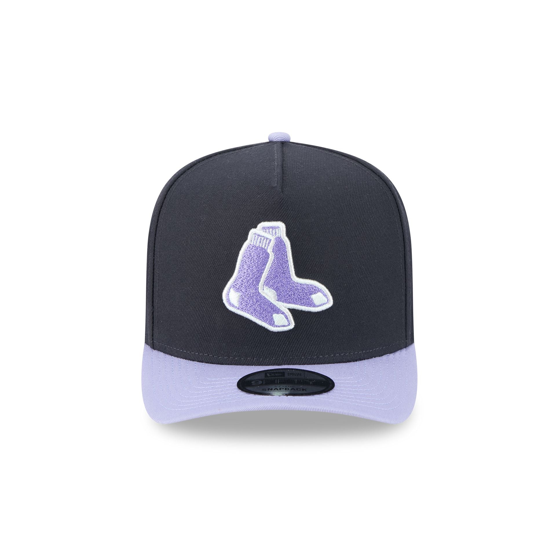 Boston Red Sox Navy Lavender 9FIFTY A-Frame Snapback Hat