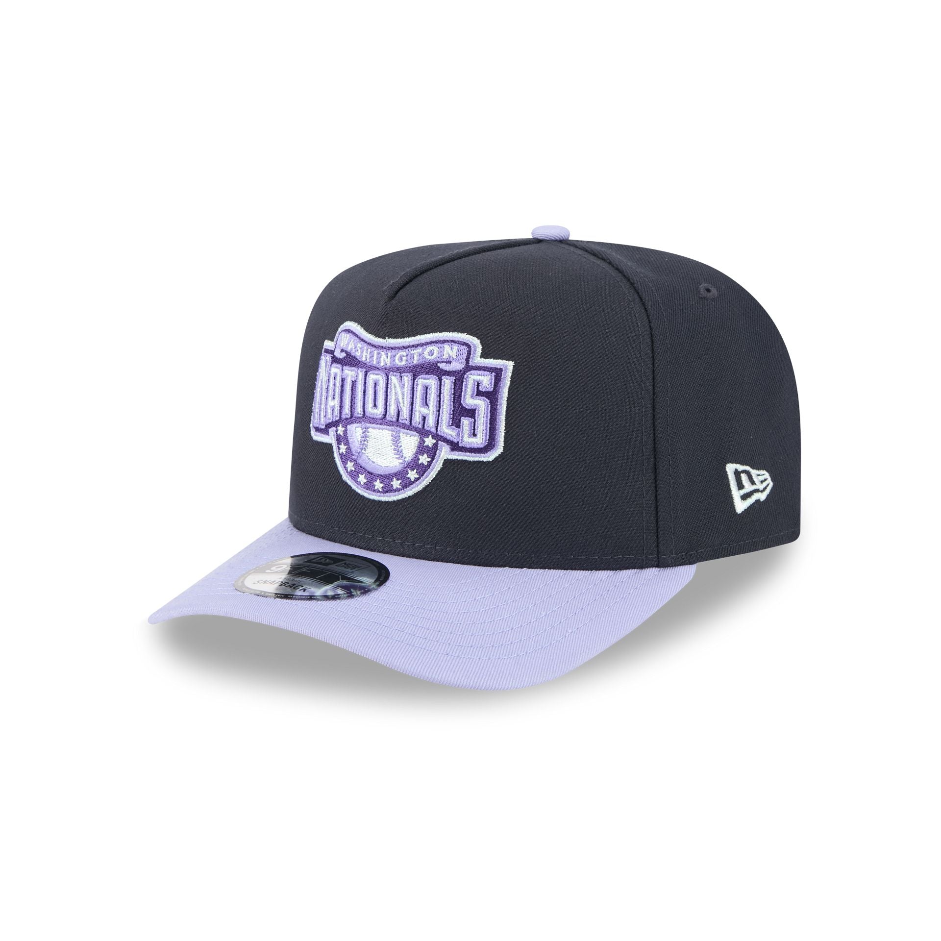 Washington Nationals Navy Lavender 9FIFTY A-Frame Snapback Hat