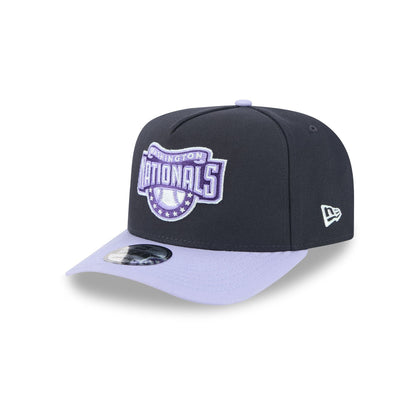 Washington Nationals Navy Lavender 9FIFTY A-Frame Snapback Hat