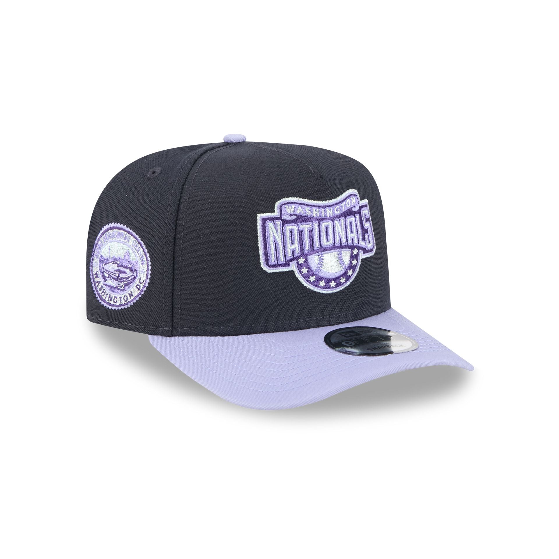 Washington Nationals Navy Lavender 9FIFTY A-Frame Snapback Hat