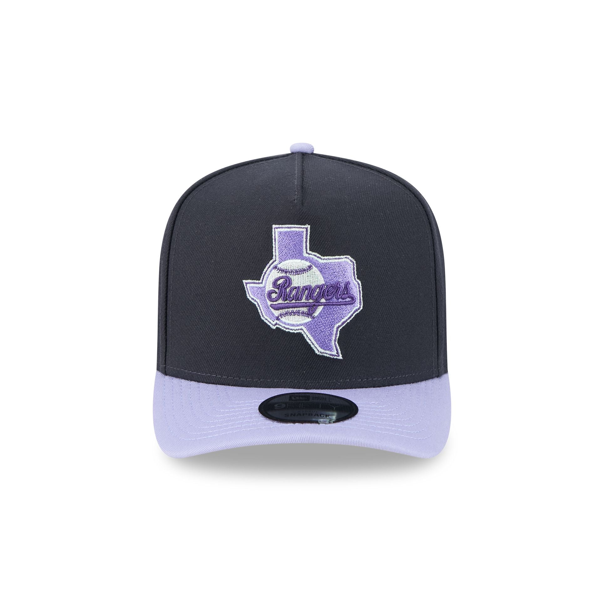 Texas Rangers Navy Lavender 9FIFTY A-Frame Snapback Hat